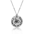Silver-Plated Alloy Stainless Steel Love Quote Pendant Necklace - The Pari