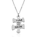 Silver-Plated Alloy Stainless Steel Love Quote Pendant Necklace - The Pari