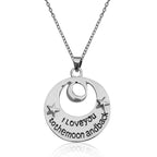 Silver-Plated Alloy Stainless Steel Love Quote Pendant Necklace - The Pari