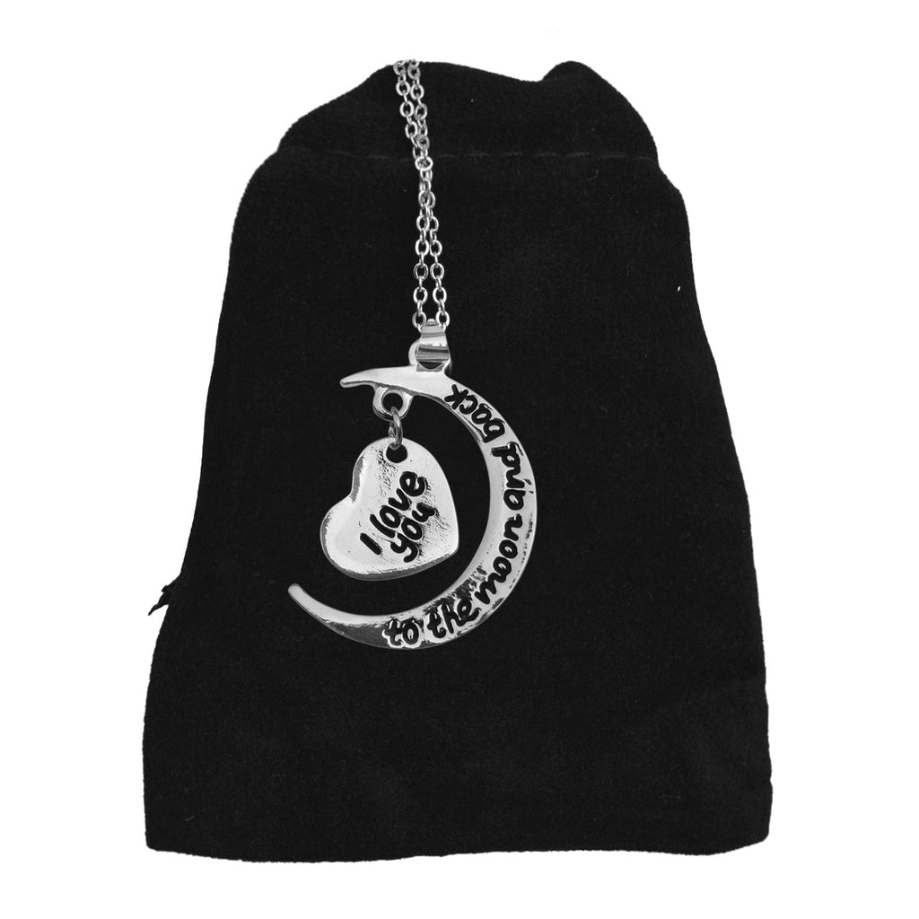 Silver-Plated Alloy Stainless Steel Love Quote Pendant Necklace - The Pari