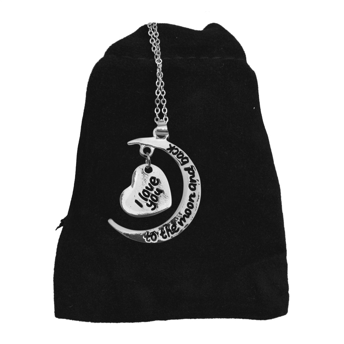 Silver-Plated Alloy Stainless Steel Love Quote Pendant Necklace - The Pari