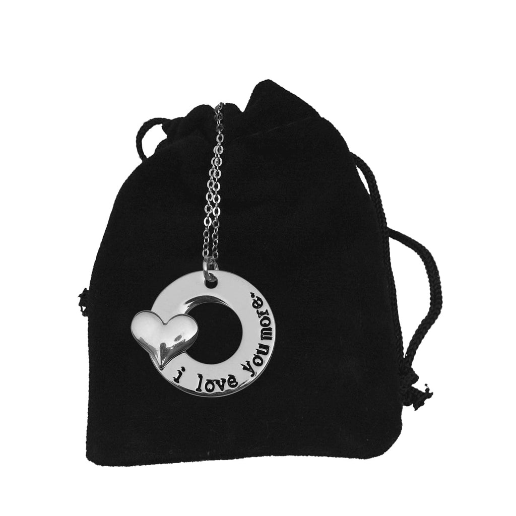 Silver-Plated Alloy Stainless Steel Love Quote Pendant Necklace - The Pari