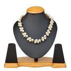Gold-Toned Alloy Falling Pearl Necklace - The Pari