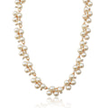Gold-Toned Alloy Falling Pearl Necklace - The Pari