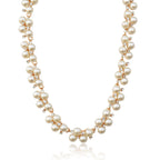 Gold-Toned Alloy Falling Pearl Necklace - The Pari