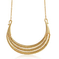Gold-Polished Alloy Golden Brass Statement Necklace - The Pari