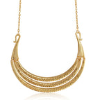 Gold-Polished Alloy Golden Brass Statement Necklace - The Pari