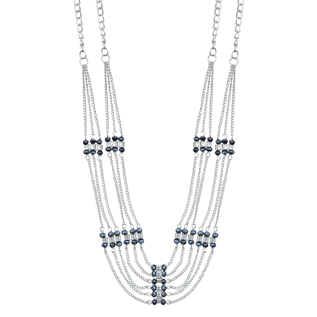 Silver-Plated Alloy Designer Silver Chain Necklace - The Pari