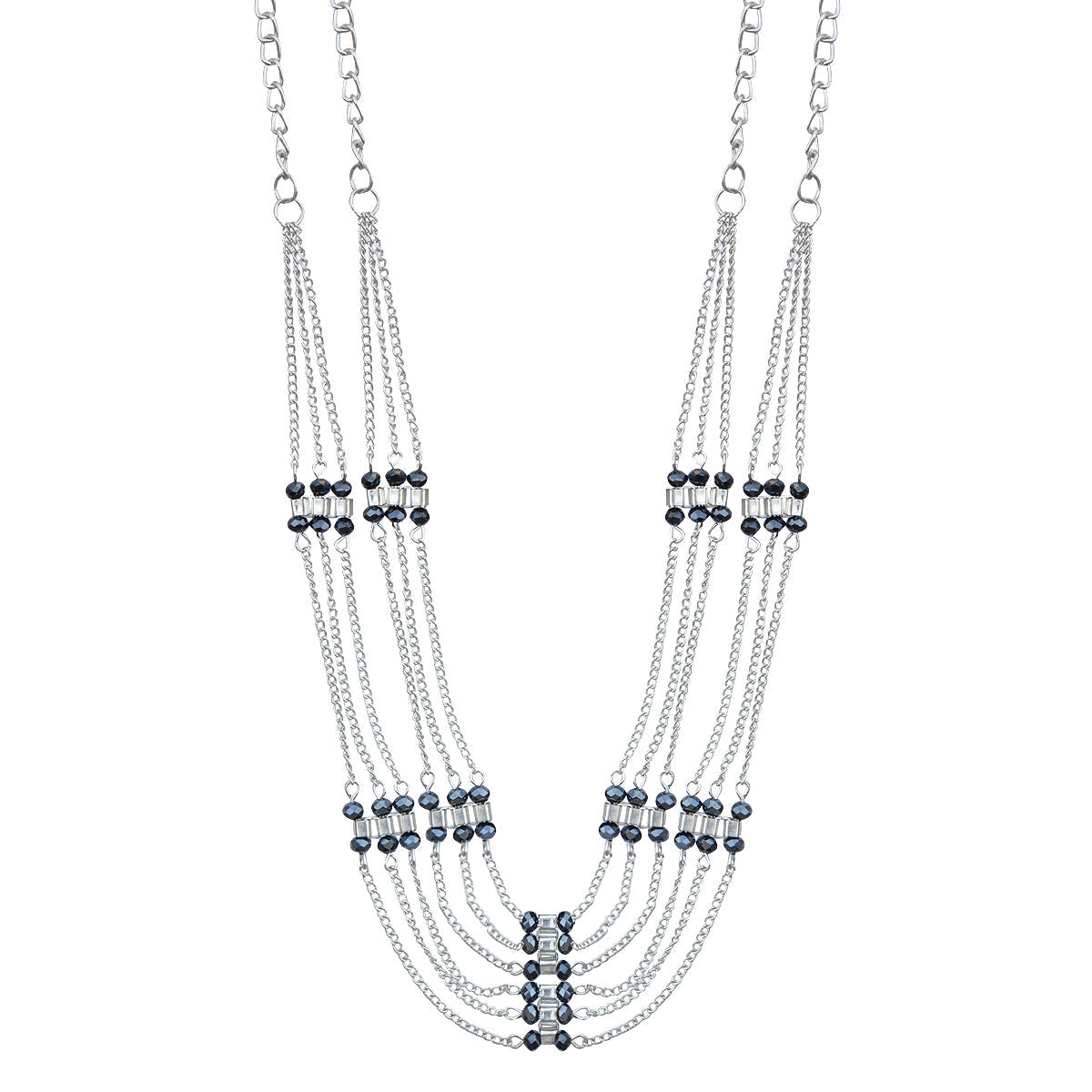 Silver-Plated Alloy Designer Silver Chain Necklace - The Pari
