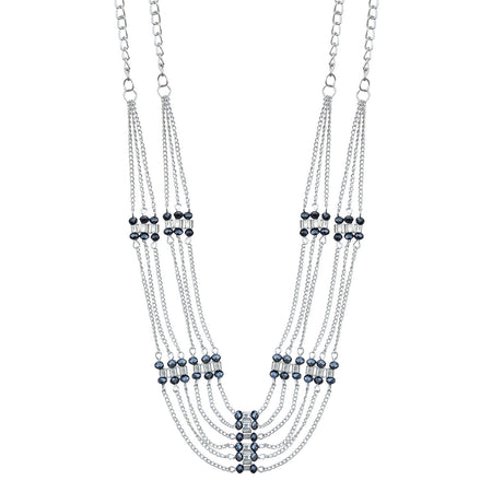 Silver-Plated Alloy Designer Silver Chain Necklace - The Pari