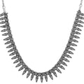 Rhodium-Plated Alloy Elegant Silver Choker Necklace - The Pari