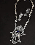 Rhodium-Plated Alloy Krishna Silver Necklace - The Pari