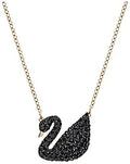 Rhodium-Plated Alloy Rhinestones Studded Duck Necklace - The Pari