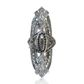 Silver-Plated Alloy Big Silver Stylish Ring - The Pari