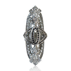 Silver-Plated Alloy Big Silver Stylish Ring - The Pari