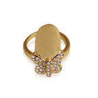Gold-Polished Alloy Stylish Golden Nail Ring - The Pari