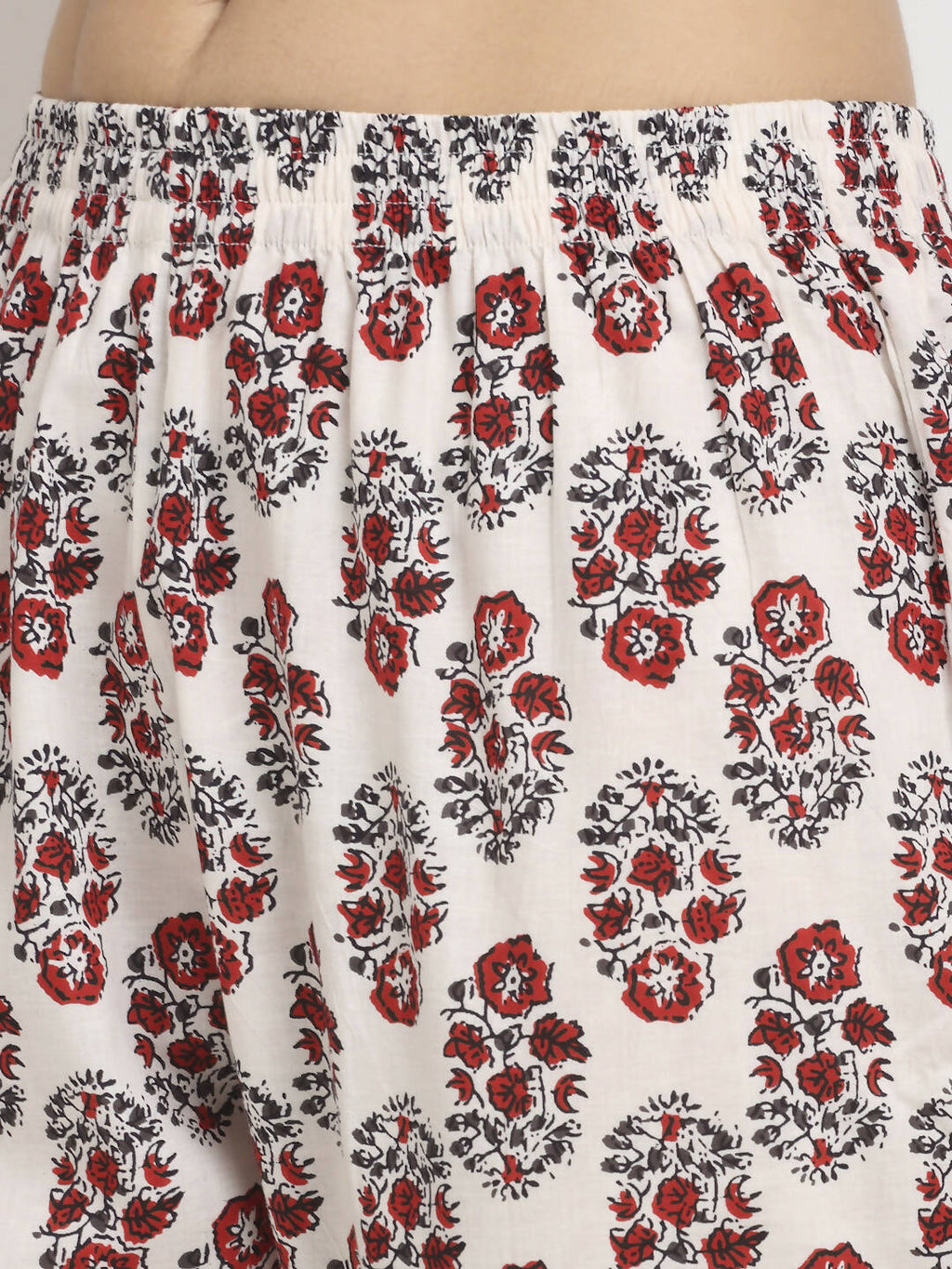 Rudra Bazaar Leaf Printed Anarkali Red Suit Set With Dupatta - Distacart
