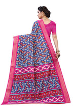 Vamika Blue Linen Jari Border Saree (JANKI Blue) - Distacart
