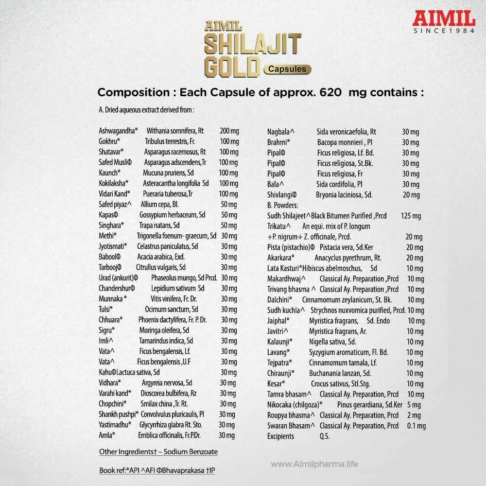 Aimil SJ Gold Capsules – Performance Booster - Distacart