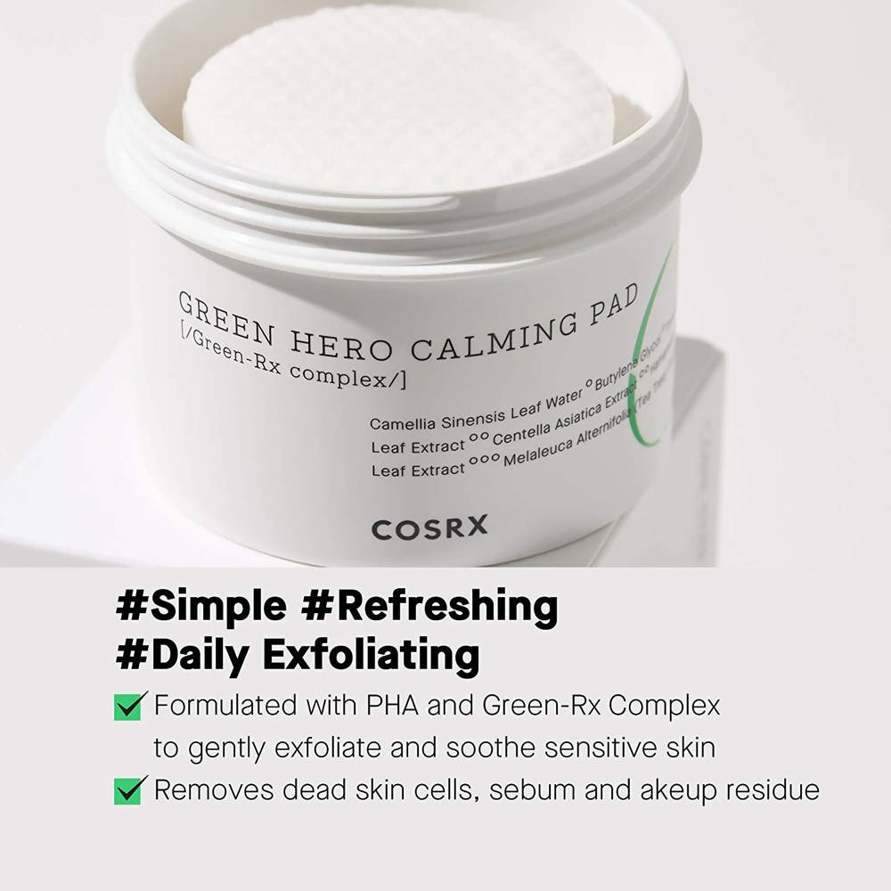 Cosrx One Step Green Hero Calming Pad - Korean Skincare