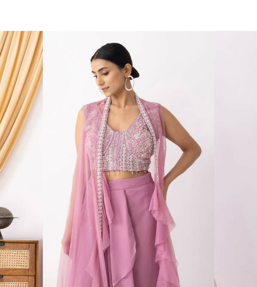 Joban Fashion Peach Kurta Set Georgette Embroidery Sequence Work - Distacart