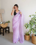 Vamsee Devika Lavender Organza Silk Saree
