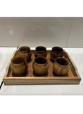 Wood estate Artistic Wooden Tea/Coffee Set-Natural Wooden Tea Drinking Cup Coffee Cup