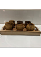 Wood estate Artistic Wooden Tea/Coffee Set-Natural Wooden Tea Drinking Cup Coffee Cup