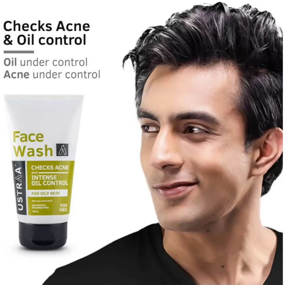 Ustraa Face Wash - Oily Skin (Checks Acne & Intense Oil Control)