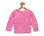 Chutput Kids Pingue Design Solid Pink Pullover Sweater