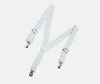 Manet Boys Solid Suspenders - White