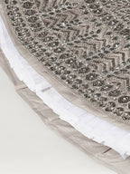 House of Panchhi Beige - Net Mirror & Sequins Embroiderey Lehenga choli