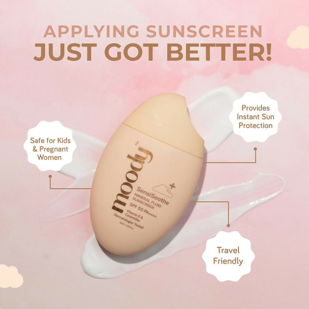 Moody SensiSoothe Mineral Brightening Sunscreen Serum with Ceramides & Rice - Distacart