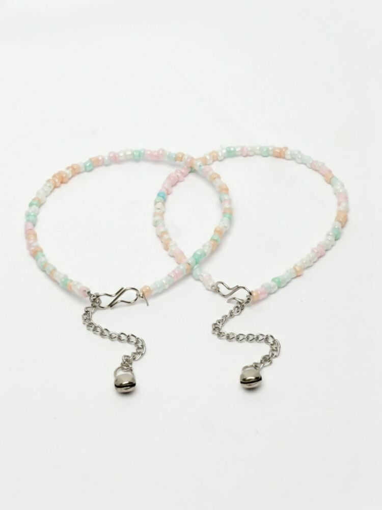 NVR Women Multicolour Artificial Beads Anklet