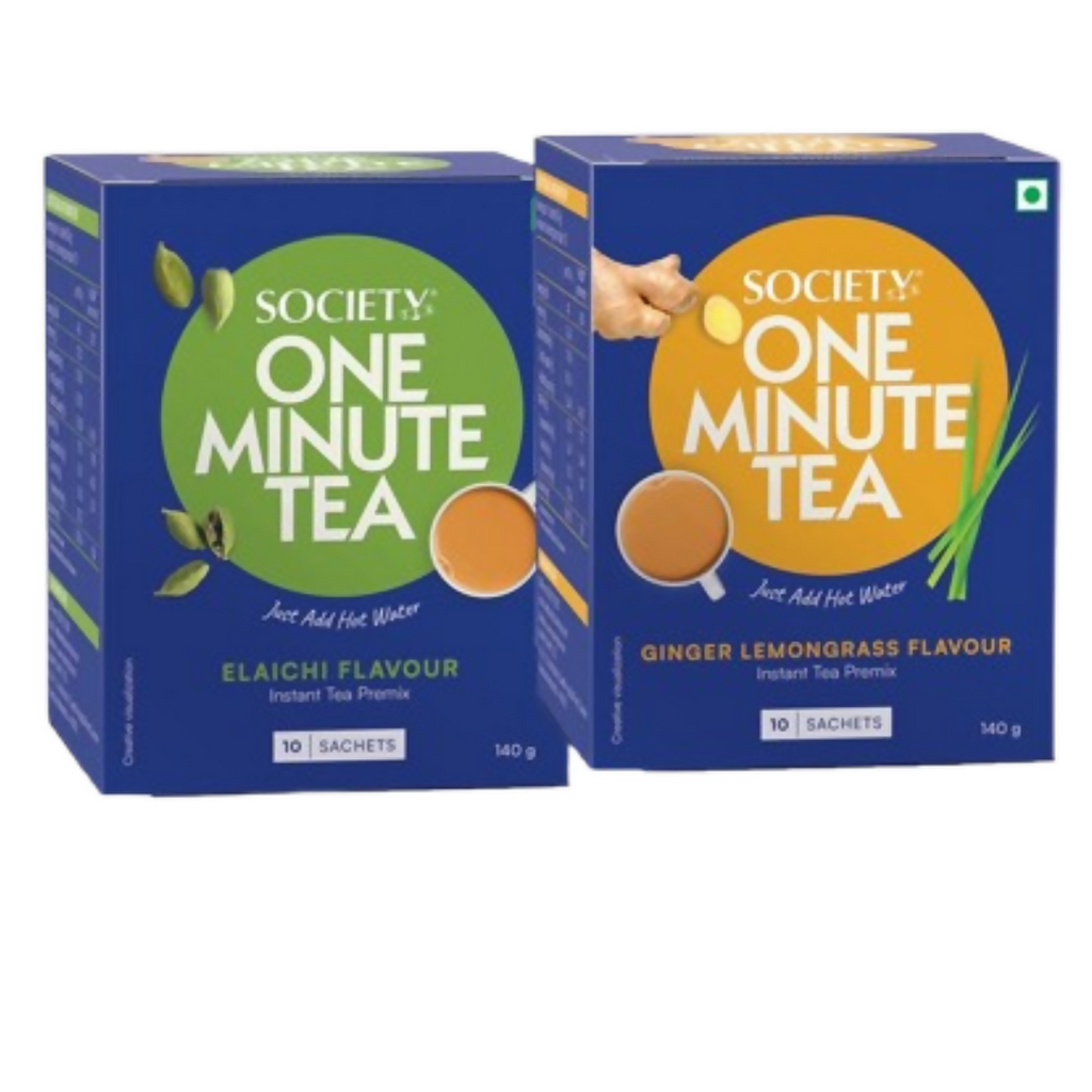 Society OMT Elaichi & OMT Ginger Lemongrass Flavour Tea Premix Combo - Distacart