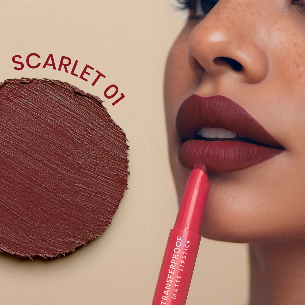 NY Bae Transfer-proof Matte Crayon Lipstick – Scarlet 01