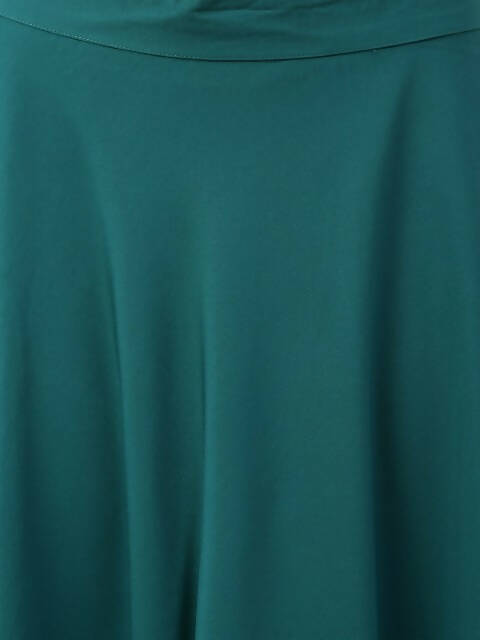 FIORRA Women's Teal Green Crepe Straight Kurta Skirt With Dupatta