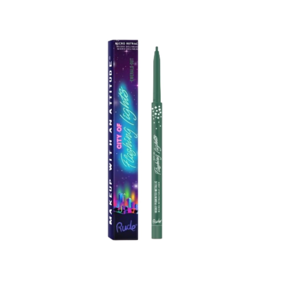 Rude Cosmetics City Of Flashing Lights Micro Retractable Liner - Emerald Out