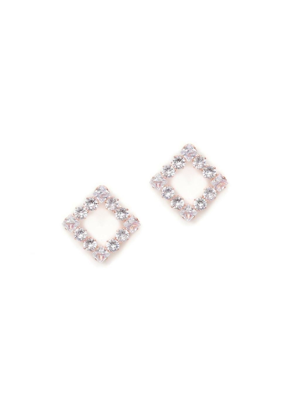 stone stud (Rose gold) - Ruby Raang - Distacart