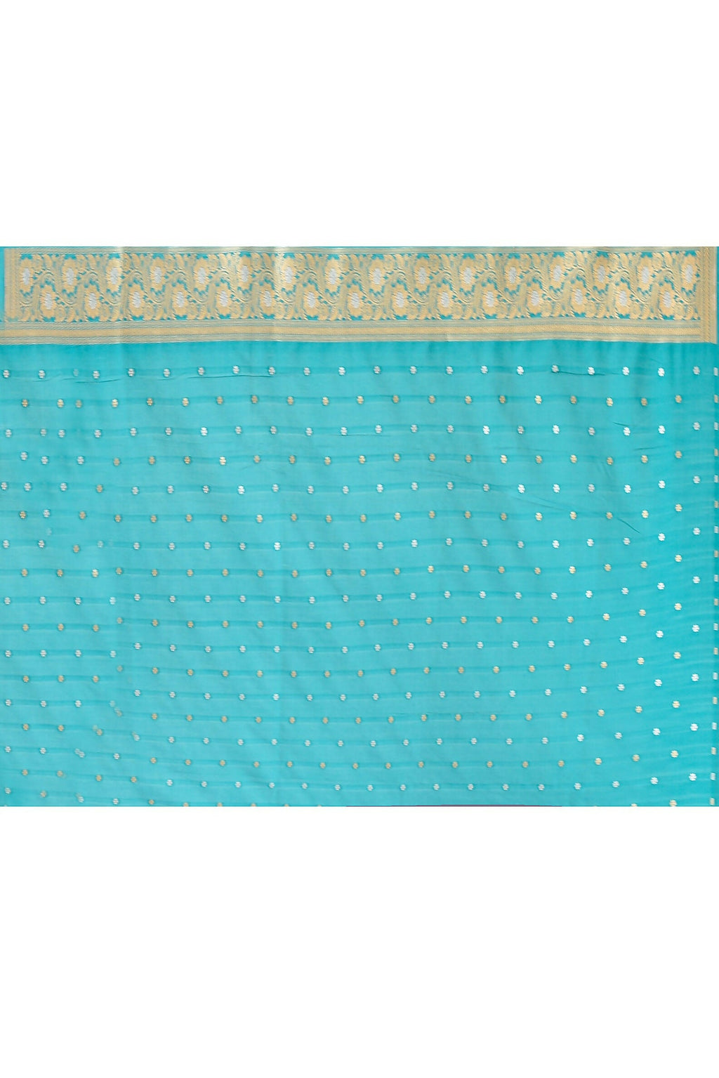 Joban Fashion Teal Green Banarasi Soft Pure Handloom Banarasi Silk Saree