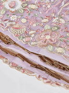 House of Panchhi Mauve Net Sequins And Thread Embroidery Lehenga Choli & Dupatta