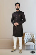 Joban Fashion Men's Blackish Wine TR Kurta with Pyjama