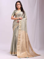 Shree Shyam Fashion Organza Grey Saree - Distacart