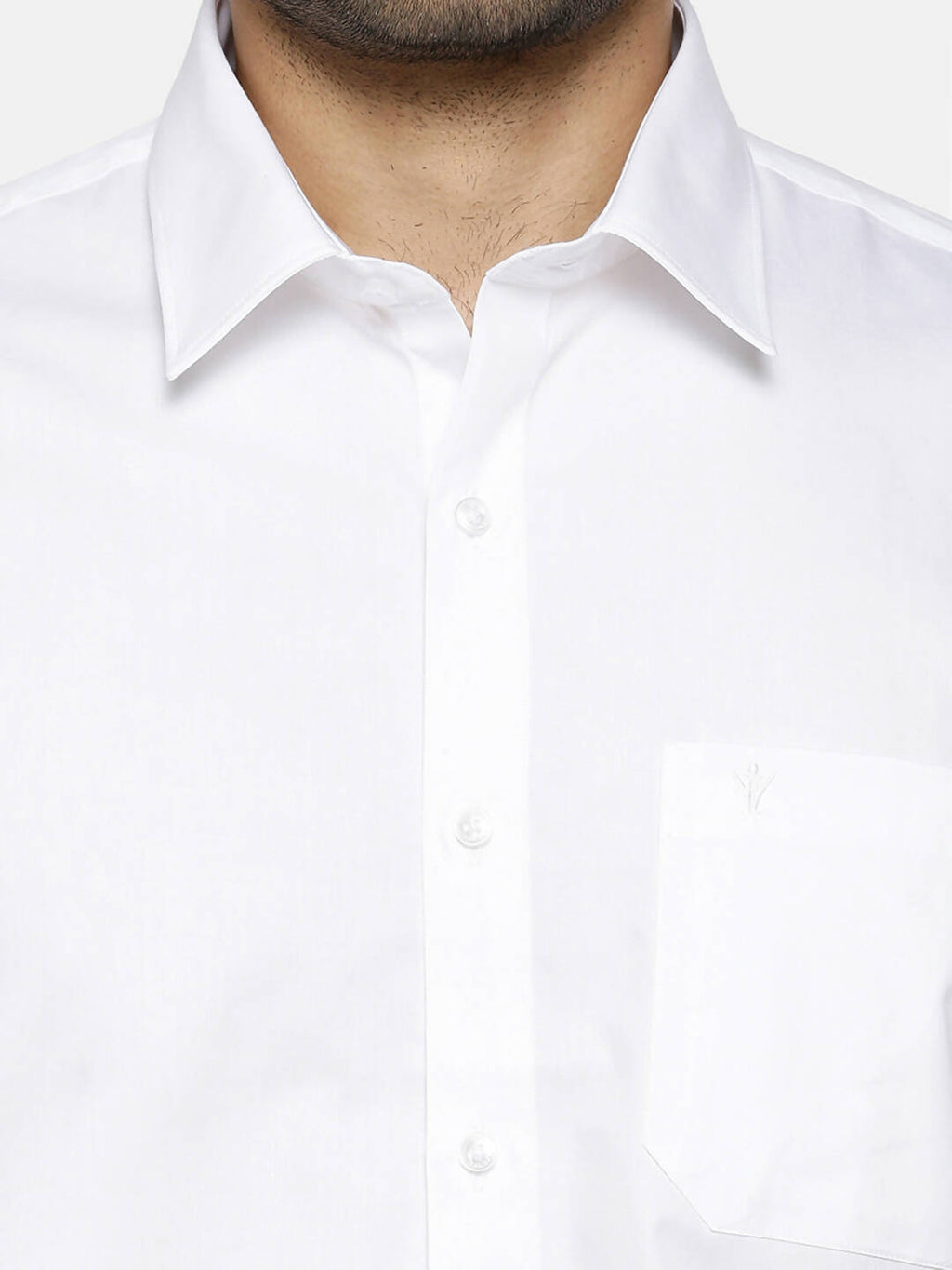 Ramraj Cotton Mens Full Sleeve White Shirt Plus Size