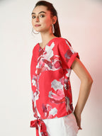Myshka Women's Pink Printed Top