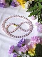 Inhanns Crystal Bloom – Single Line Necklace + Studs - Baby Colour Hai Koi