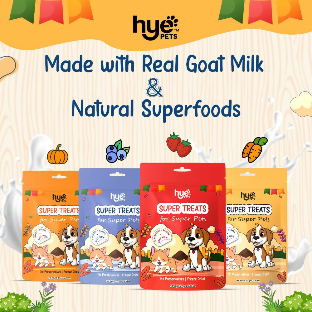 Hye Pets Super Treats For Super Pets – Freeze Dried Treats Made With Goat Milk, Carrot & Banana - Distacart