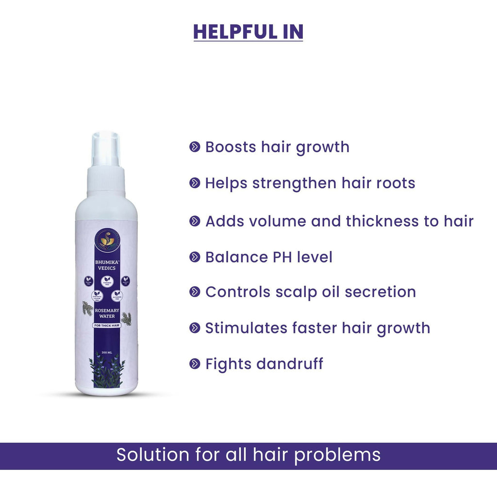 Bhumika Vedics Rosemary Water Spray For Hair Growth