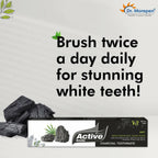 Dr. Morepen Active Smile Charcoal Toothpaste for Teeth Whitening & Bad Breath Removal