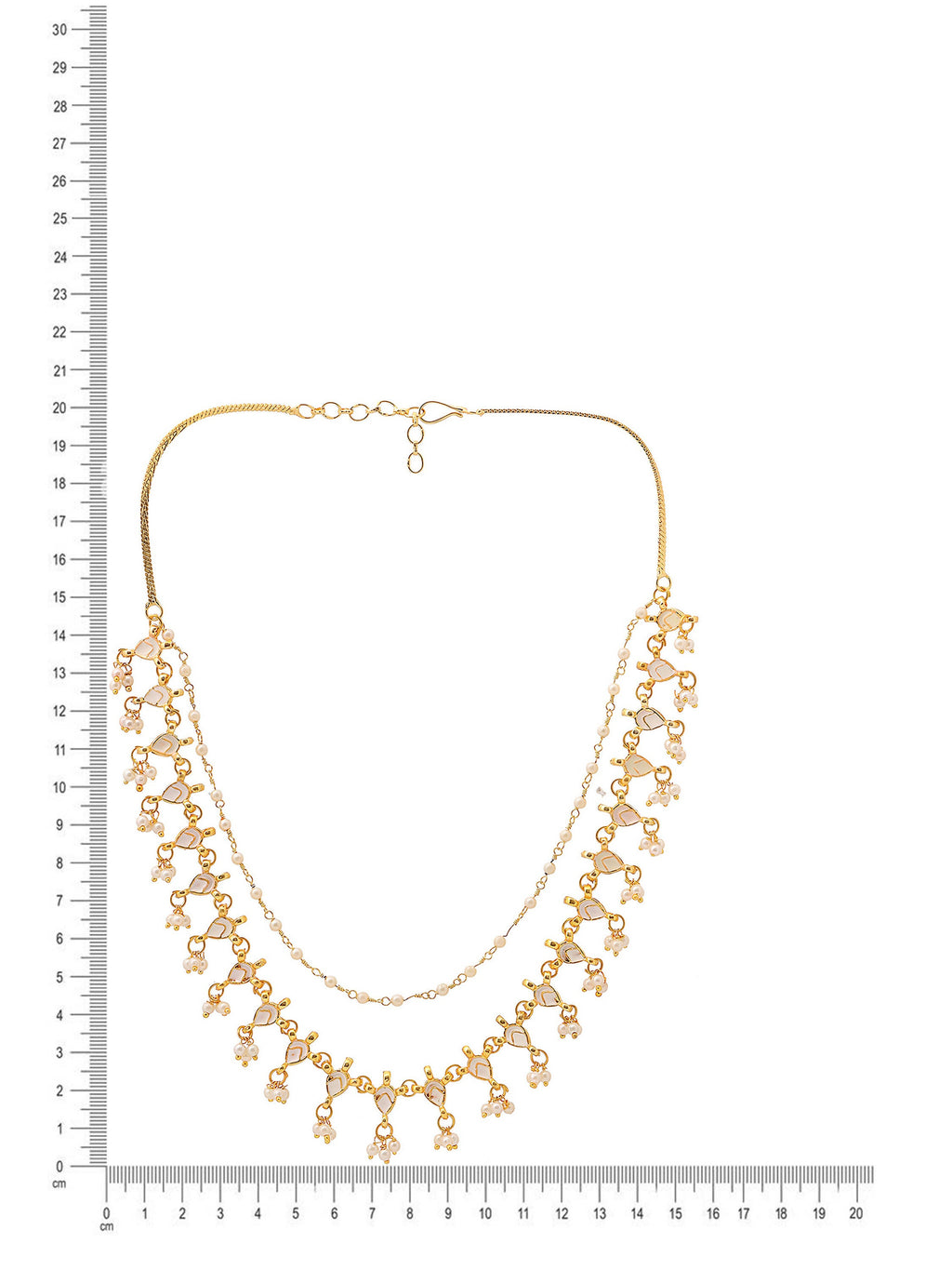 Ruby Raang Gold Kundan and Pearl Necklace